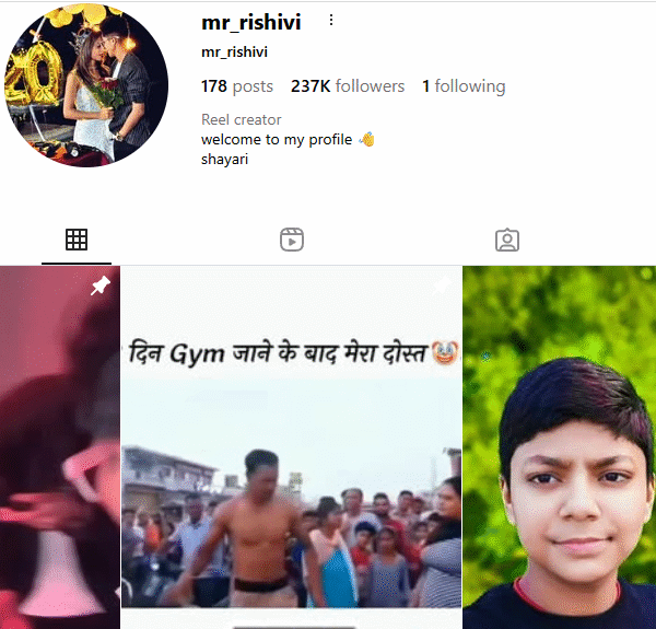 237k Follower Instagram | 190k+ Views | No Policy Issue