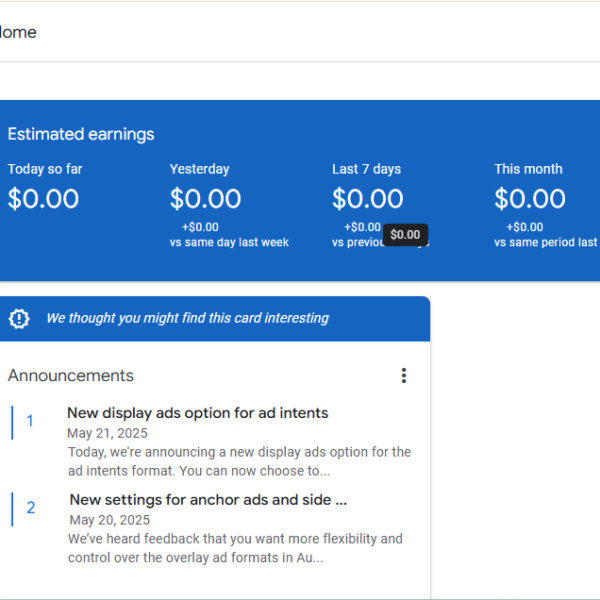 Pin Verify Adsence Account Only | 36$ Balance | Jan 2024 Account | Ad Manager Use
