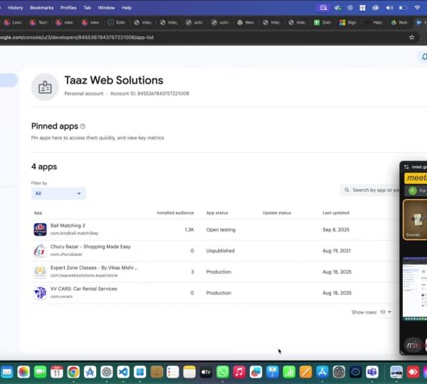 5 Year Old Verified Play Console | 3 App Live | No Policy Issue