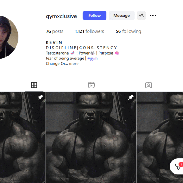 1k+ Follower Hindi Instagram Page | Fitness Niche | No Issue