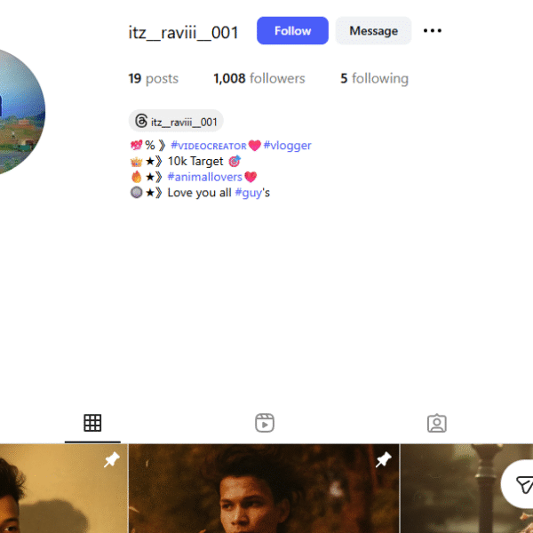 1k+ Followers Instagram | 8k+ Monthly View | No Policy Issue