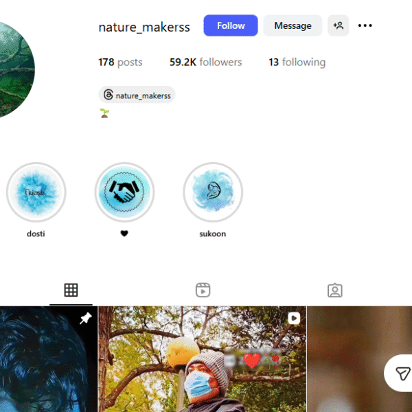 59k+ Follower Instagram | 3k+ Monthly View | 5 Year Old