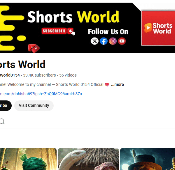 33k+ Subscriber Non-Monetised Channel | 402k+ Monthly View | 1 Strike