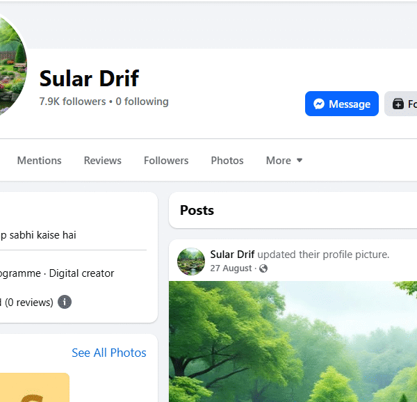 7k+ Follower CMT Setup Page | 1.4k+ Monthly View | Recommendation On | Status Green