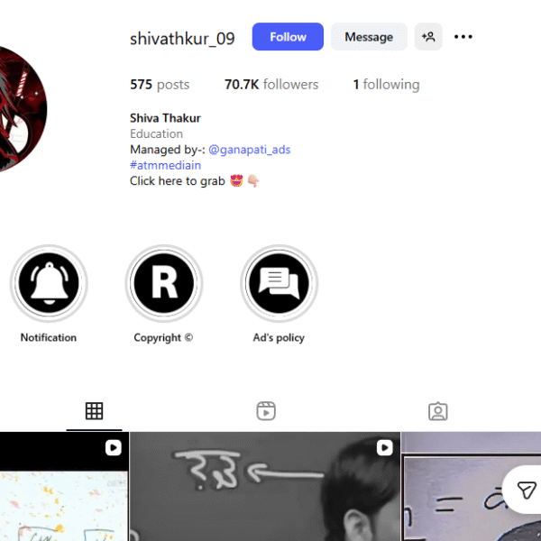 70k+ Follower Instagram | 300k+ Monthly View | No Policy Issue