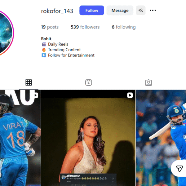 98k+ Views Instagram | 500+ Follower | No Policy Issue