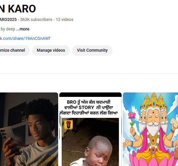 363k+ Subscriber Non-Monetised Channel | 17K+ Monthly View | No Strike