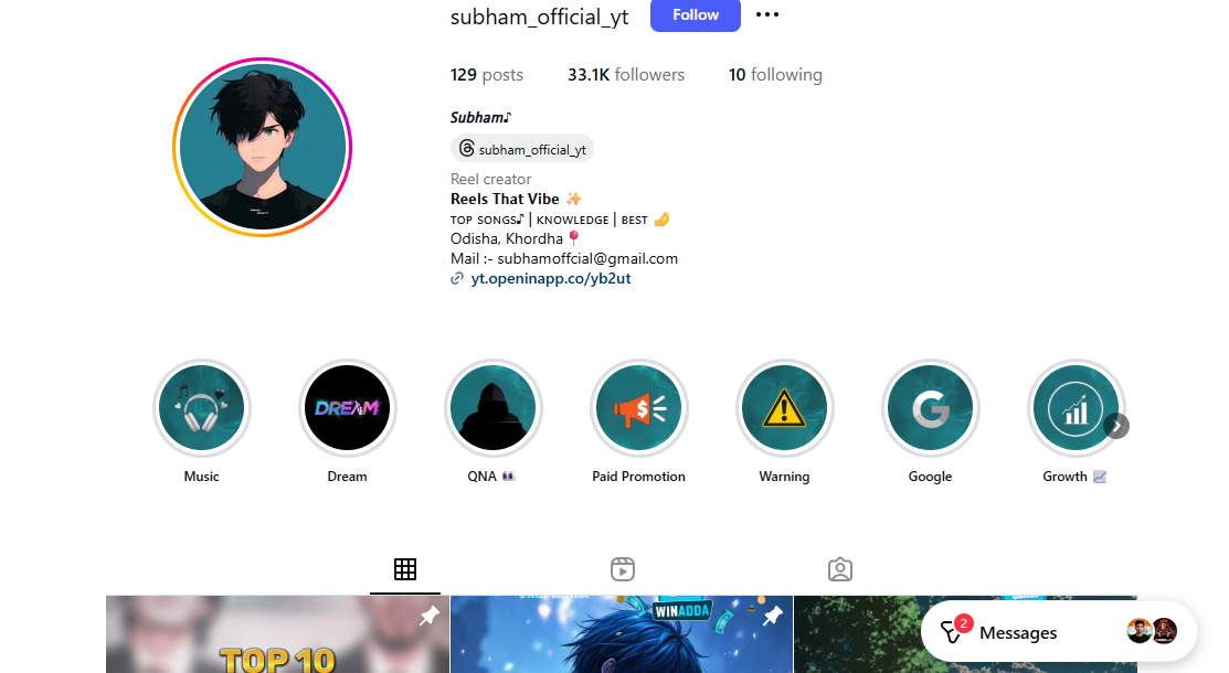33k Follower Instagram | 1.3m+ Views | No Policy Issue