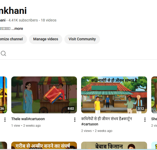 4k+ Subscriber Non-Monetised Channel | 7K+ Monthly View | No Strike