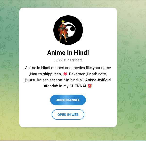 6.3k+ Subscriber Telegram Channel | Movie Niche