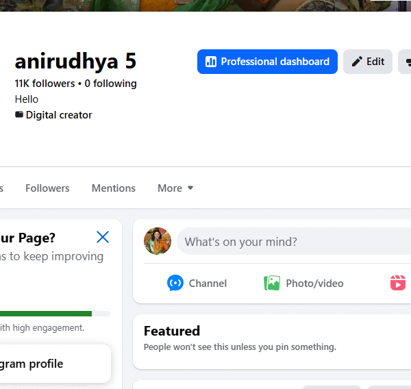 11k+ Follower Non-Monetized Page | 597k+ Reach | No Policy Issue