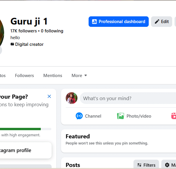 17k+ Follower Non-Monetized Page | 718k+ Reach | No Policy Issue