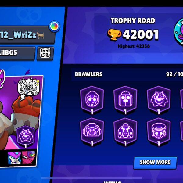 92 Brawler | 42k+ Trophy | Age 2022