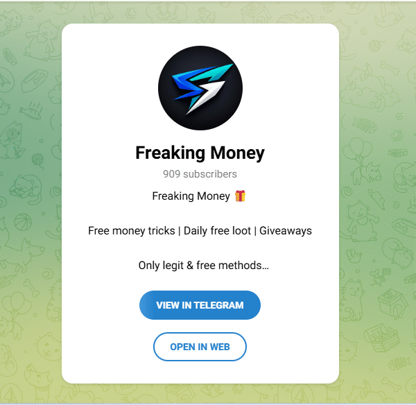 900+ Subscriber Telegram Channel | 3 Month Old