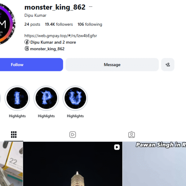 19k+ Follower Instagram | 1.2k+ View | No Policy Issue