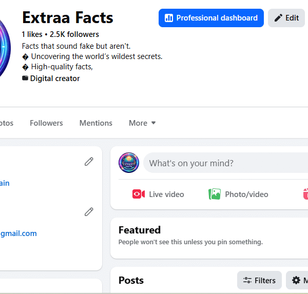 240k+ Mexico Audience Non-Monetized Page | 2.5k Follower | No Policy Issue