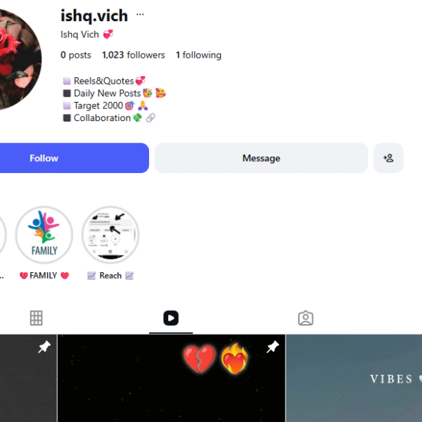 1k+ Follower Instagram | 500+ View | No Policy Issue