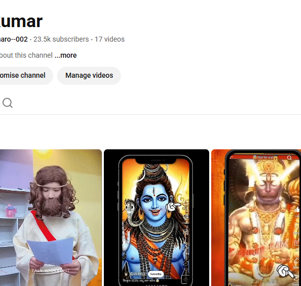 23k+ Subscriber Non-Monetised Channel | 300k+ View | No Strike