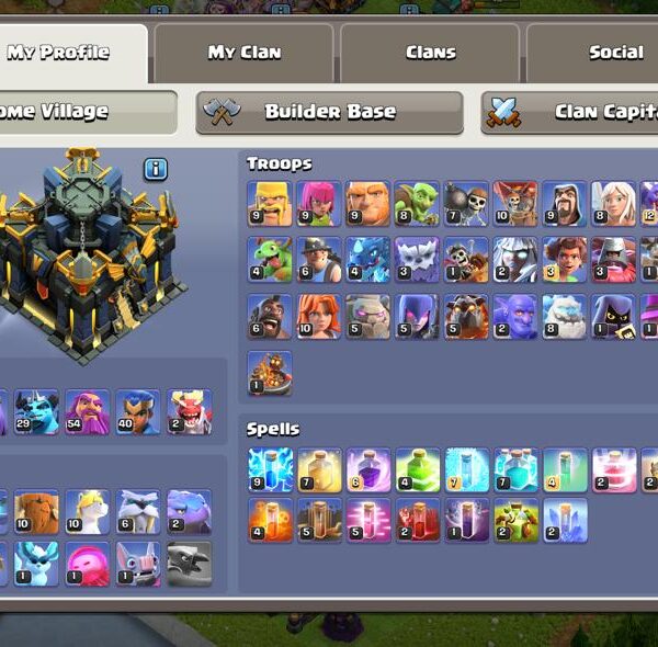 Town Hall 17 | 400+ Gems | 5 Heros