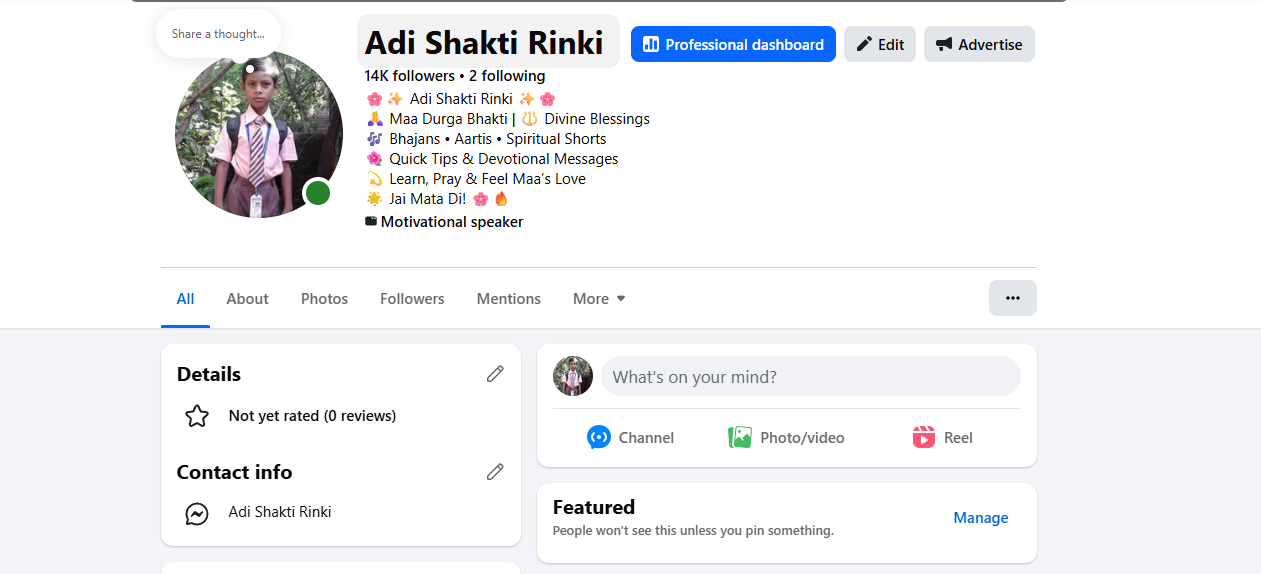 14k+ Follower Non-Monetized Page | 98k+ Reach | No Policy Issue