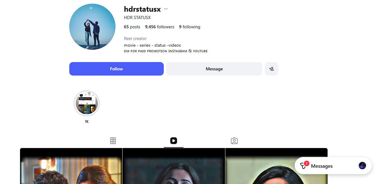 9k+ Follower Instagram | 18k+ View | No Policy Issue