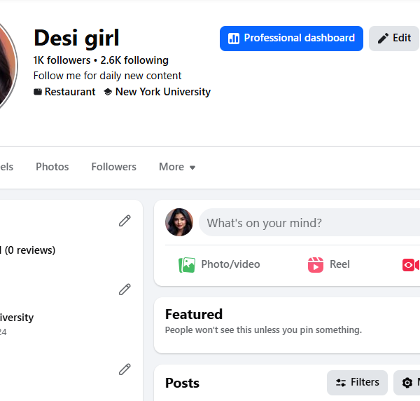6k View Non-Monetized Page | 1k Follower | No Policy Issue