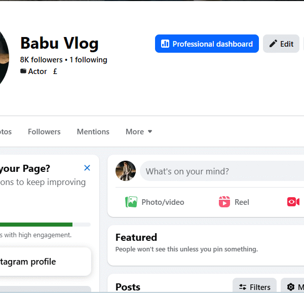 400k+ View CMT Monetized Page | 8k Follower | No Issue