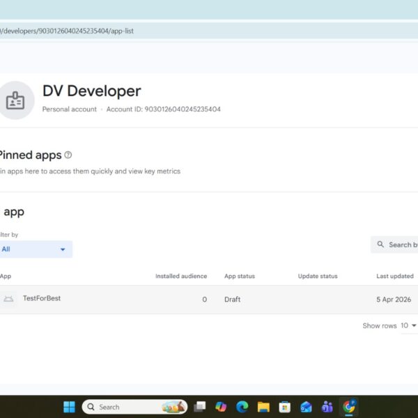 Identity Verified Google Console | 10 Day Old | No App Live
