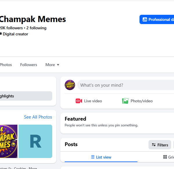 20k Follower Page | 600k View | No Policy Issue