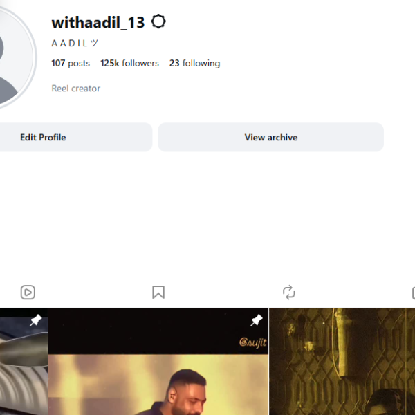 125k Follower | 108m View | No Issue