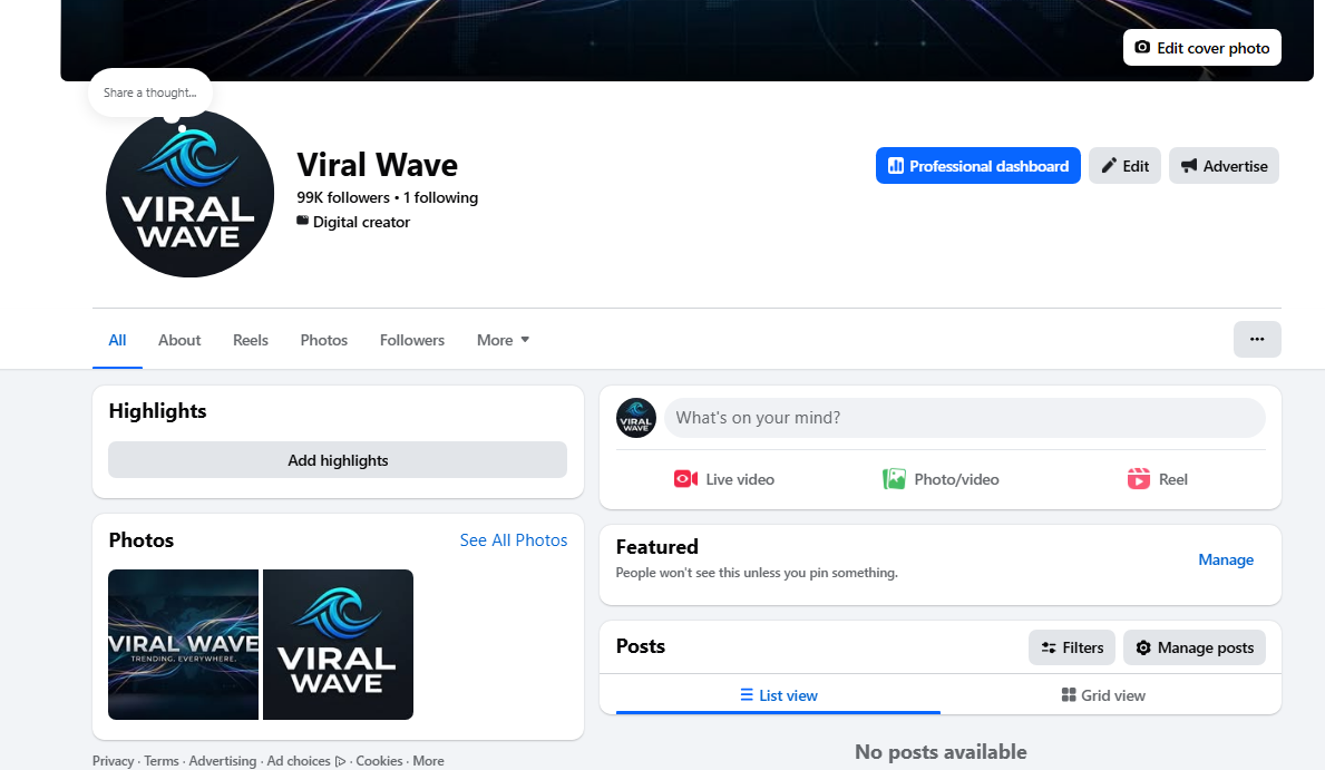 99K Followers Page | 2M View