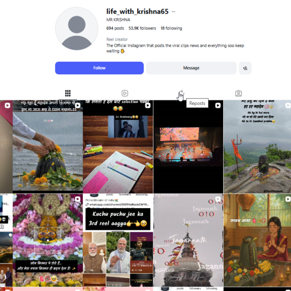 53K Follower| 22K Views | 4 Years Old