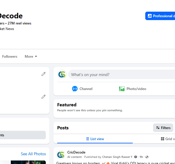 Monetized Page | 28K Follower | 98k Views