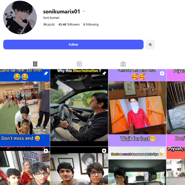 45K Followers |1.4M Views |1 year old